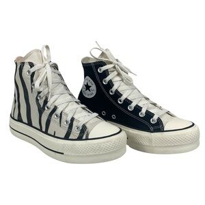 Converse Chuck‎ Taylor Platform Hi Zebra Black Unisex  M6 / W7.5 Clean